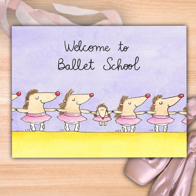 Postal Bienvenidos a la escuela de ballet (Subido por el creador)