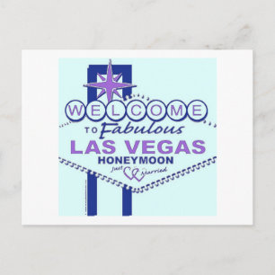 Postal Bienvenidos a la fabulosa luna de miel de Las Vega