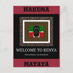 Postal Bienvenidos a la Kenia mágica: Hakuna Matata