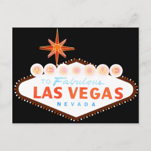 Postal Bienvenidos A Las Fabulosas Vegas