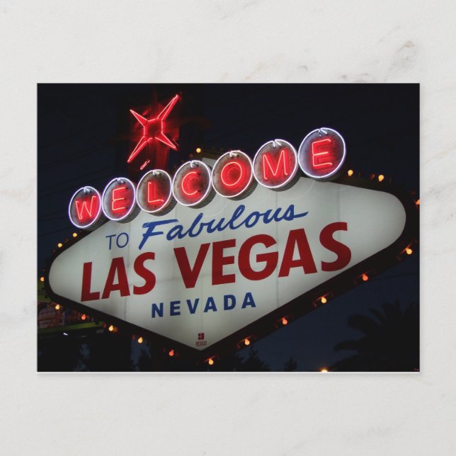Postal Bienvenidos a Las Vegas (Anverso)