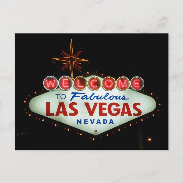 Postal Bienvenidos a Las Vegas - Nevada (Anverso)