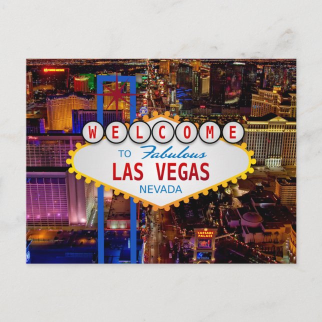 Postal Bienvenidos a los viajes de LAS VEGAS (Anverso)