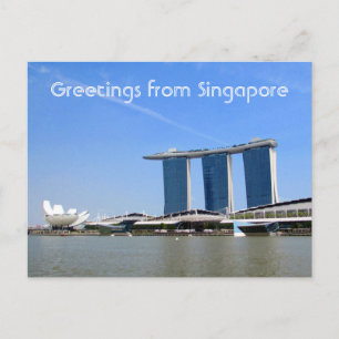 Postal bienvenidos a marina bay