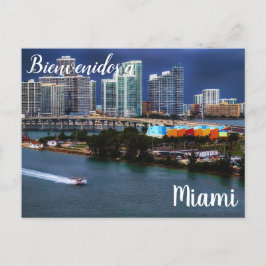 Postal Bienvenidos a Miami Postcard
