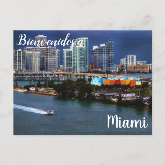 Postal Bienvenidos a Miami Postcard