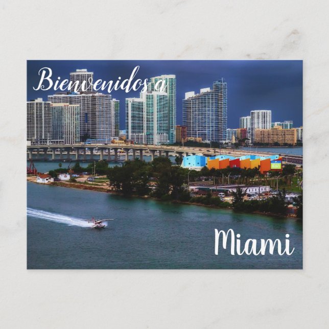 Postal Bienvenidos a Miami Postcard (Anverso)
