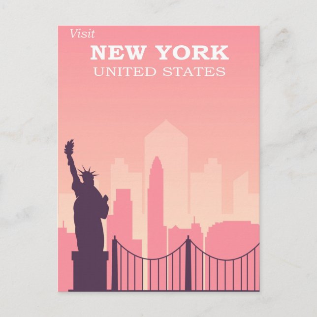 Postal Bienvenidos a New York Postcard (Anverso)