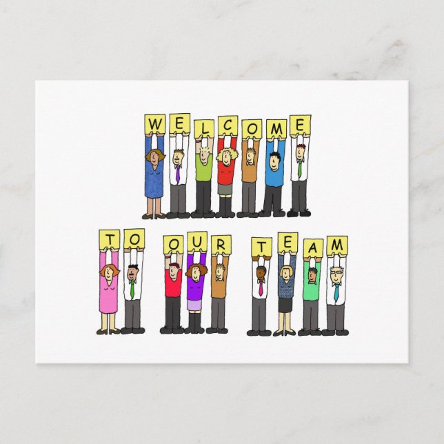 Postal Bienvenidos a nuestro equipo (Anverso)