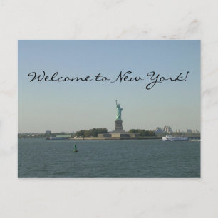 Postal ¡Bienvenidos a Nueva York!-Estatua de la Libertad