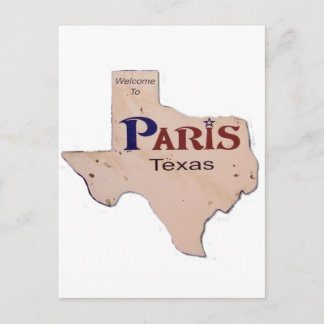 Postal Bienvenidos a París, Texas