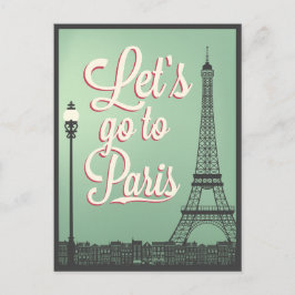 Postal Bienvenidos a Paris Vintage