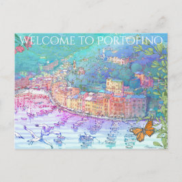 Postal Bienvenidos a portofino