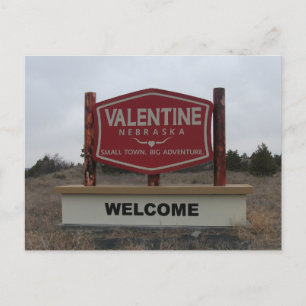 Postal Bienvenidos a San Valentín, Rótulo de Nebraska