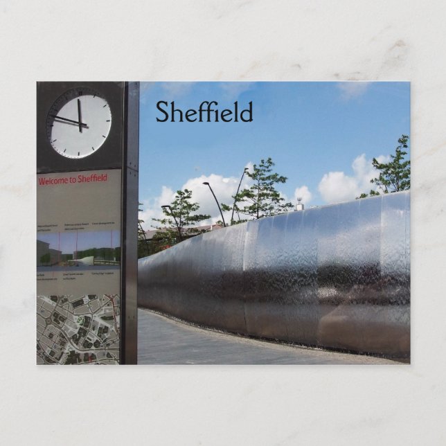 Postal Bienvenidos a Sheffield (Anverso)