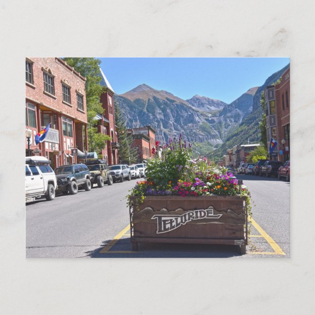 Postal Bienvenidos a Telluride, Colorado (Anverso)