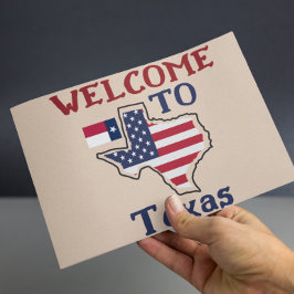 Postal Bienvenidos a Texas