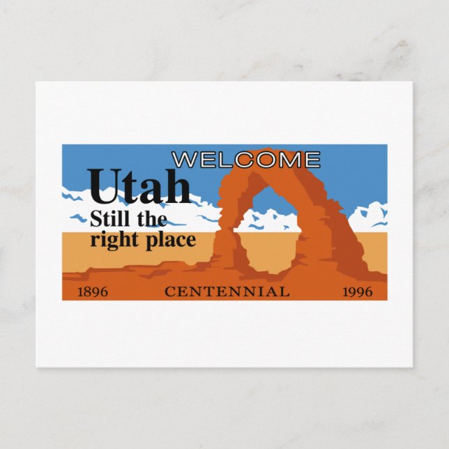 Postal Bienvenidos a Utah - EEUU (Anverso)