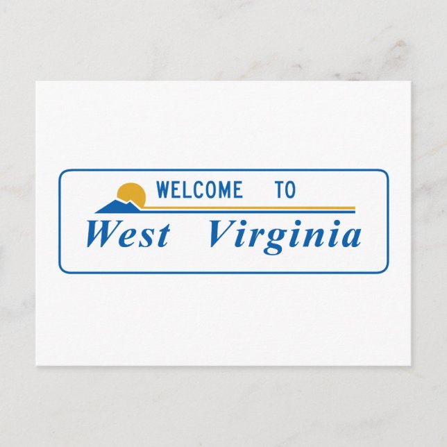 Postal Bienvenidos a Virginia Occidental - Estados Unidos (Anverso)