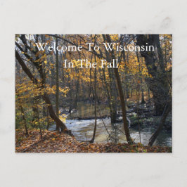 Postal Bienvenidos A Wisconsin En Caída