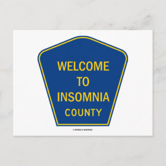 Postal Bienvenidos Al Condado De Insomnia