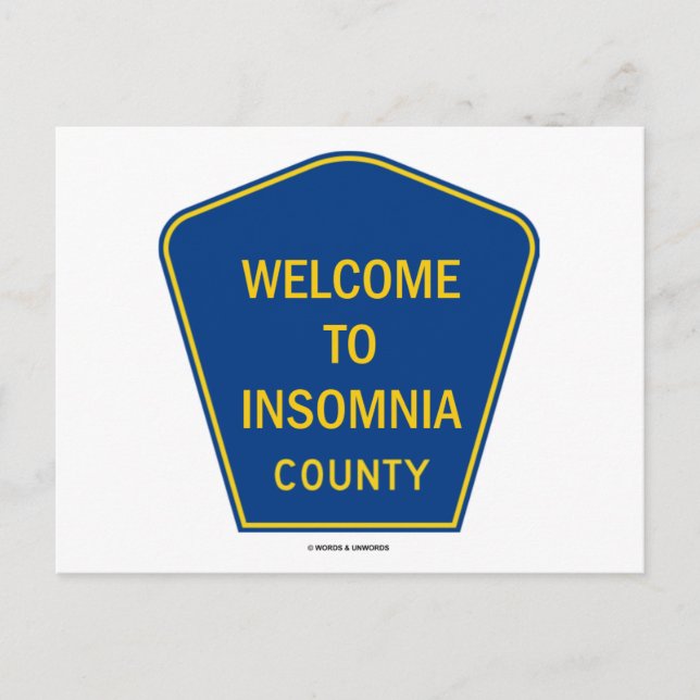 Postal Bienvenidos Al Condado De Insomnia (Anverso)