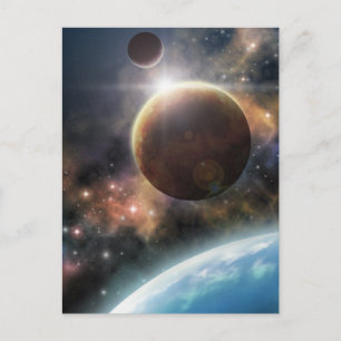 Postal Bienvenidos al espacio