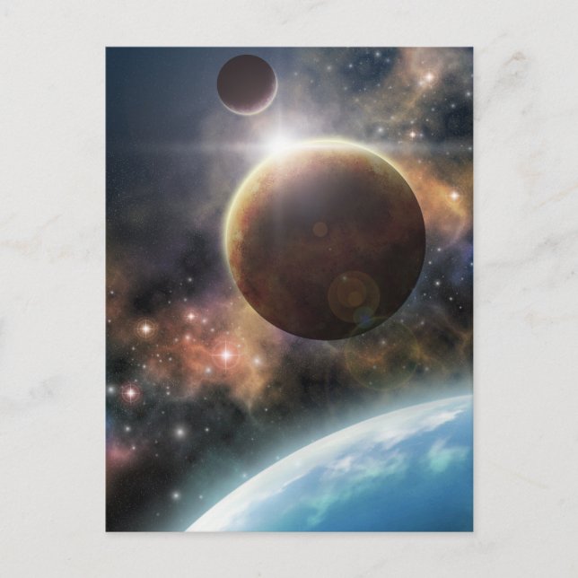 Postal Bienvenidos al espacio (Anverso)