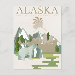 Postal Bienvenidos al estado de ALASKA