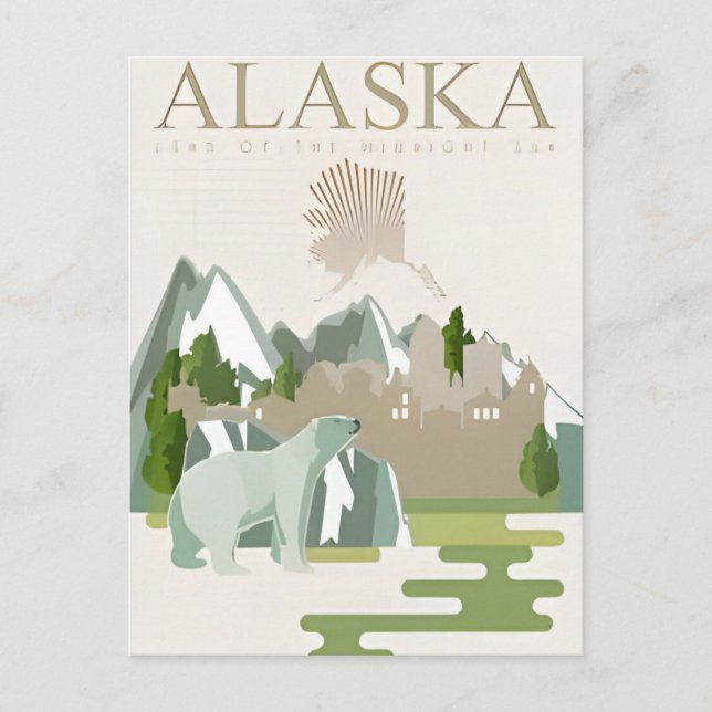 Postal Bienvenidos al estado de ALASKA (Anverso)