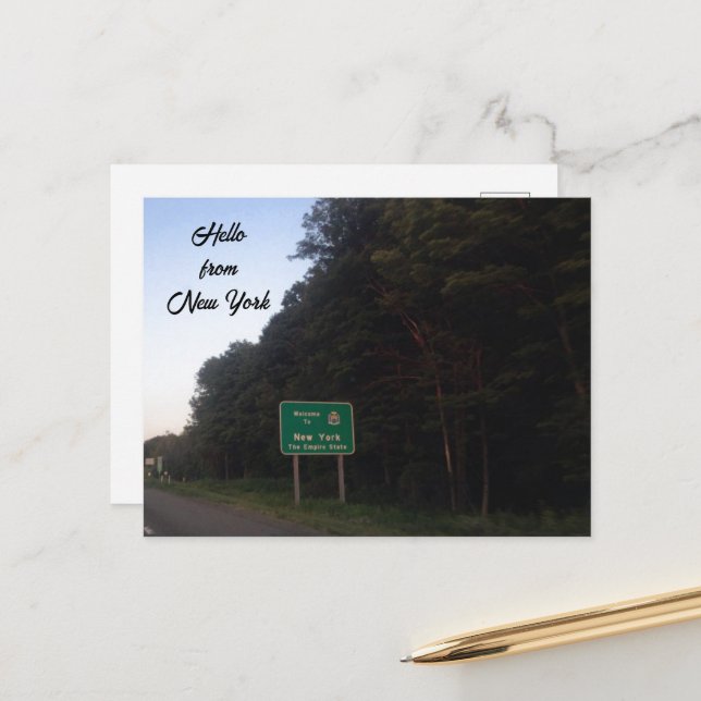 POSTAL BIENVENIDOS AL ESTADO DE NUEVA YORK (Anverso/Reverso In Situ)