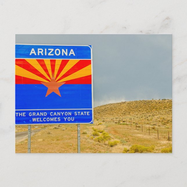 Postal Bienvenidos al Gran Cañón del Estado de Arizona (Anverso)