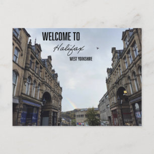 Postal Bienvenidos al Halifax Town Center Postcard