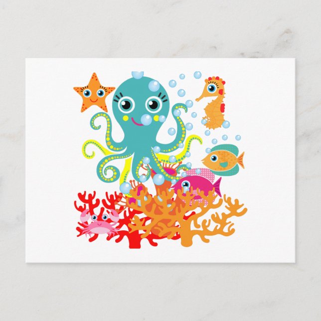 Postal Bienvenidos al océano (Anverso)