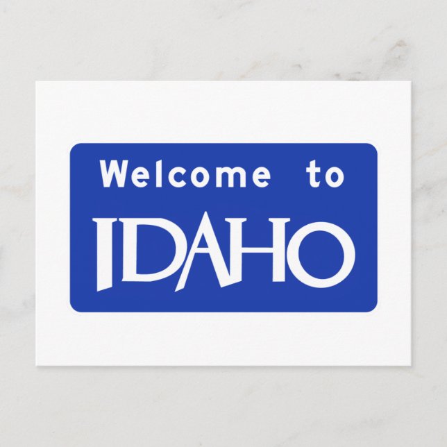 Postal Bienvenidos al Rótulo Idaho - USA Road