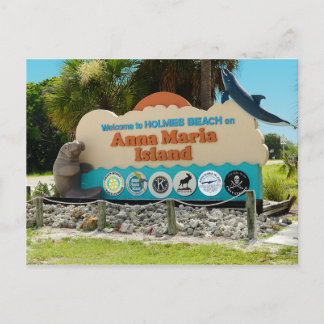 Postal Bienvenidos al Rótulo Isla Anna Maria
