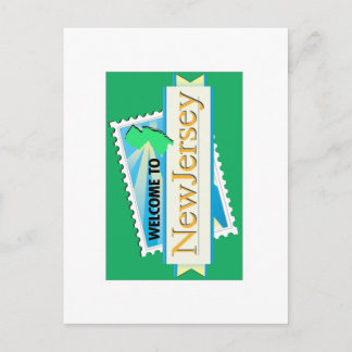 Postal Bienvenidos al Rótulo New Jersey - USA Road