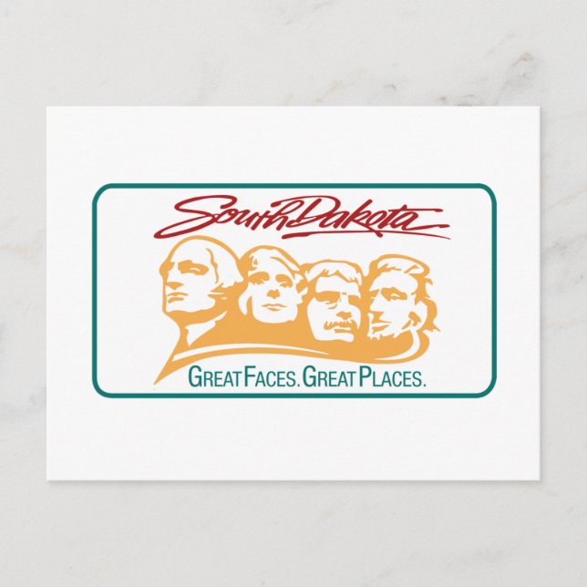 Postal Bienvenidos al Rótulo South Dakota - USA Road (Anverso)