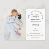 Bienvenidos al World Baby Boy Photo Text White