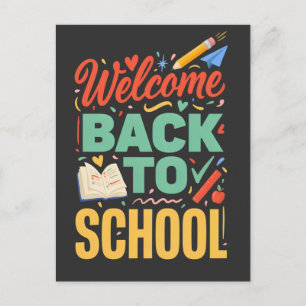 Postal Bienvenidos de vuelta al colegio Equipo de profe
