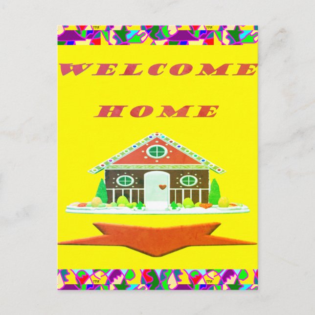 POSTAL BIENVENIDOS DISEÑO DE CAKE HOME (Anverso)