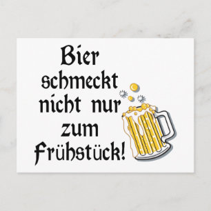 Postal ¡Bier schmeckt nicht nur zum Frühstück!