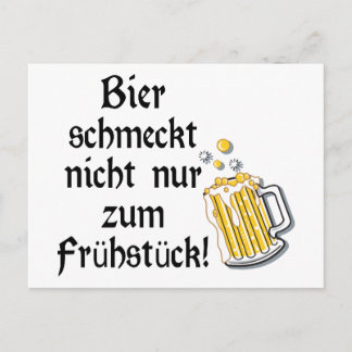 Postal ¡Bier schmeckt nicht nur zum Frühstück!