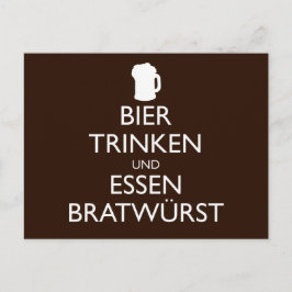 Postal BIER TRINKEN UND ESSEN BRATUST Okroberfest
