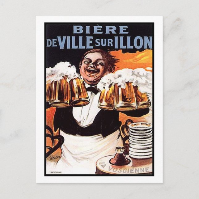 Postal Biere de Ville sur Illion (Anverso)