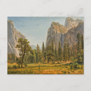Postal Bierstadt Bridal Veil Falls, Valle Yosemite
