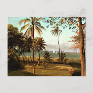 Postal Bierstadt - Escena de Florida, pintura de arte fin
