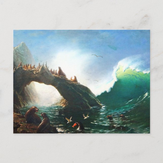 Postal Bierstadt San Francisco Sellos Postcard (Anverso)