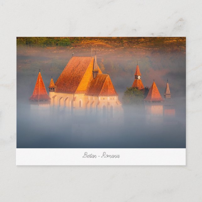 Postal Biertan, Transilvania (Anverso)