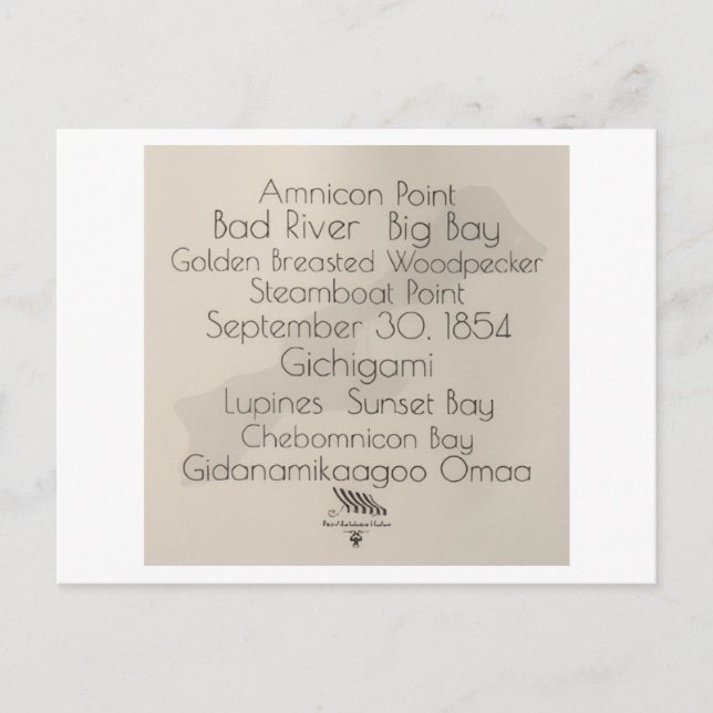 Postal Big Bay Madeline Island Words Postcard (Anverso)